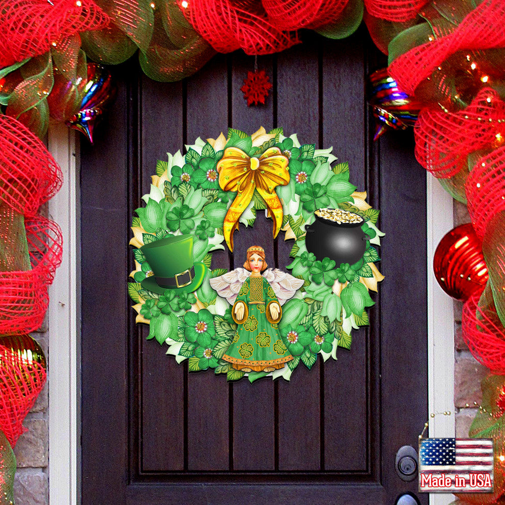 Irish Wreath Wooden Door Hanger
