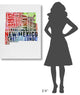 "New Mexico Watercolor Word Cloud" Fine Art Print