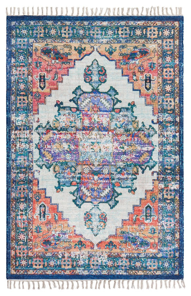 Kuba Distressed Area Rug, 7'6"x9'6"