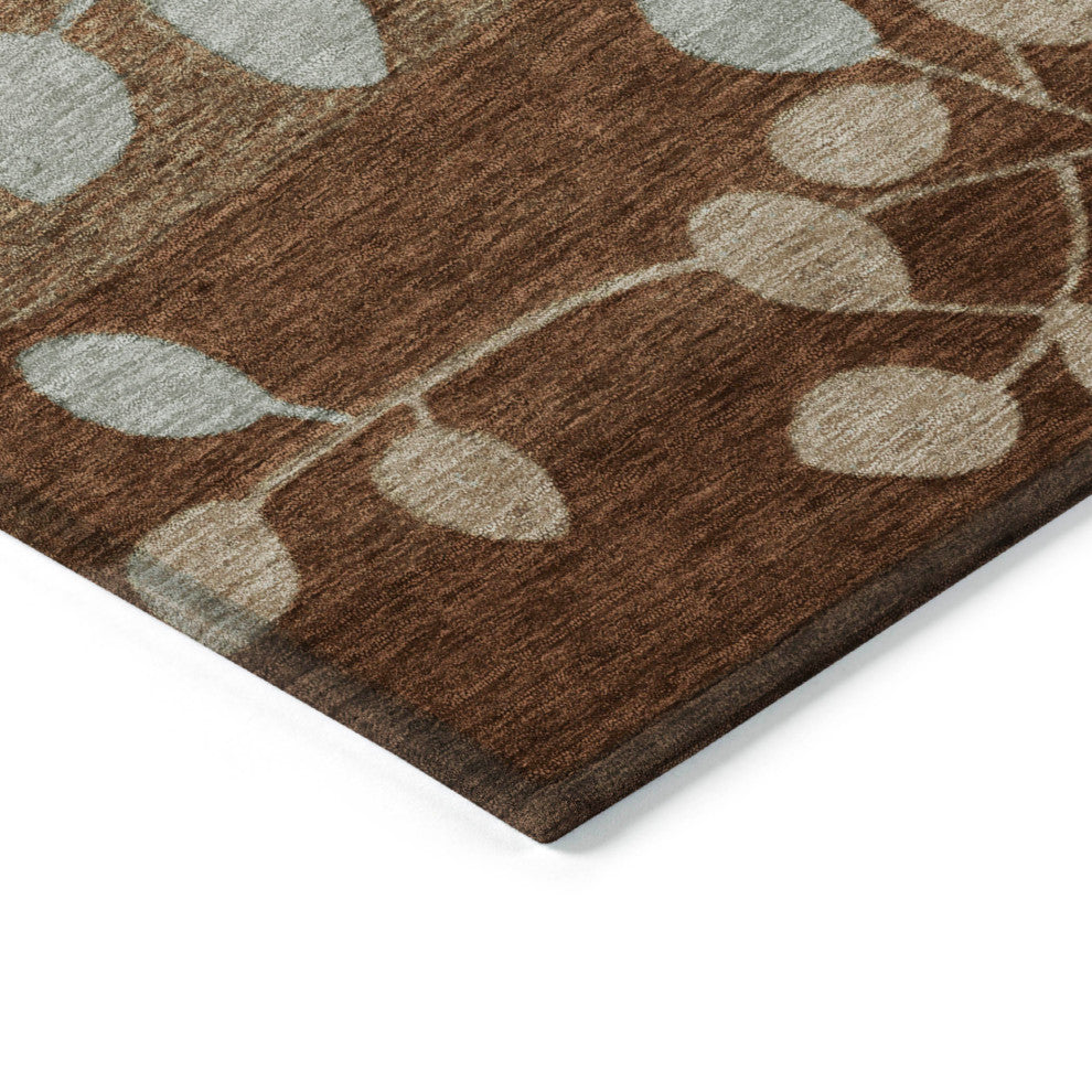 Machine Washable Indoor/Outdoor Chantille ACN1900 Mocha 3' x 5' Rug