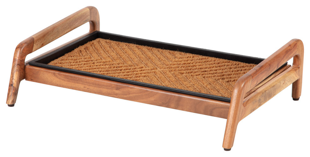 Single-Tier Natural Stand With 2-Pair Rubber Boot Tray Arrowhead