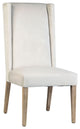 Brody Velvet Parsons Side Chair, White Sand