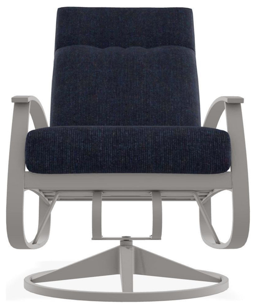 Belle Isle Cushion Deep Seat Outdoor Swivel Rocker, Indigo/Warm Gray