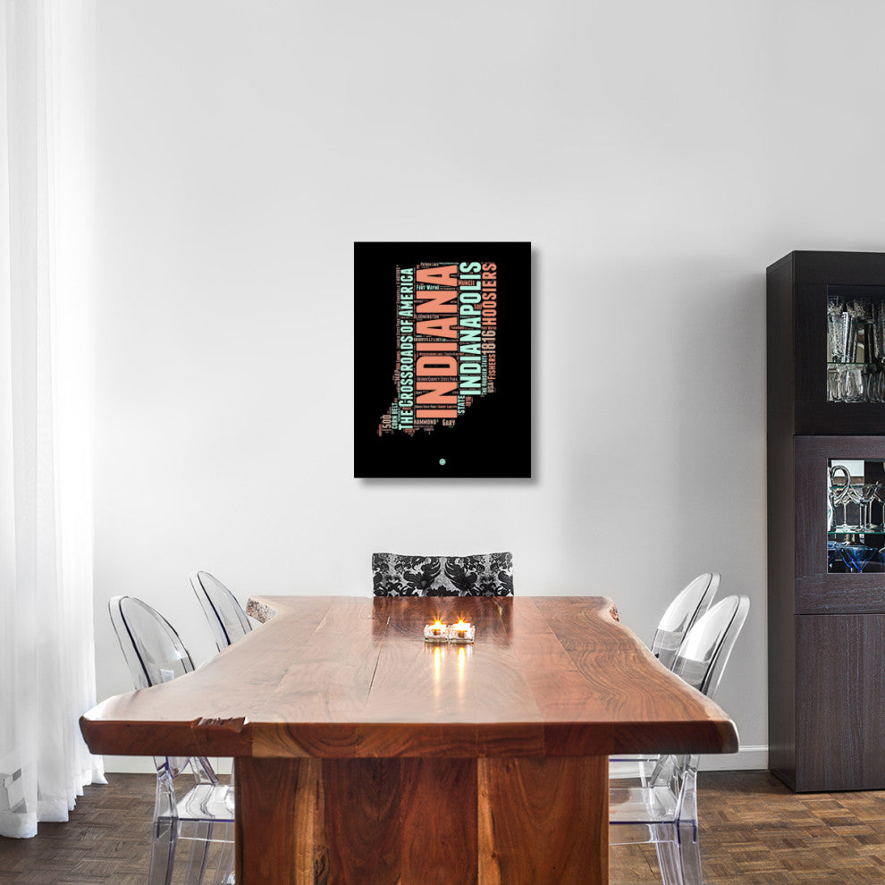 "Indiana Word Cloud 1" Fine Art Print