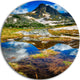 Rila Lakes District With Reflection, Landscape Round Wall Art, 11"