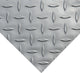 Rubber-Cal "Diamond-Plate Metallic" PVC Flooring - 2.5 mm x 4 ft x 4 ft - Silver