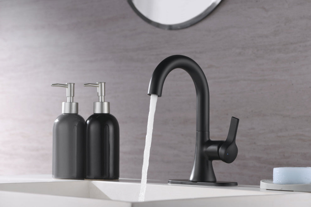 Ultra Faucets UF3800X Single Handle Bathroom Faucet, Matte Black