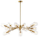Safavieh Couture Tessalyn Glass and Metal Chandelier, Gold/Clear