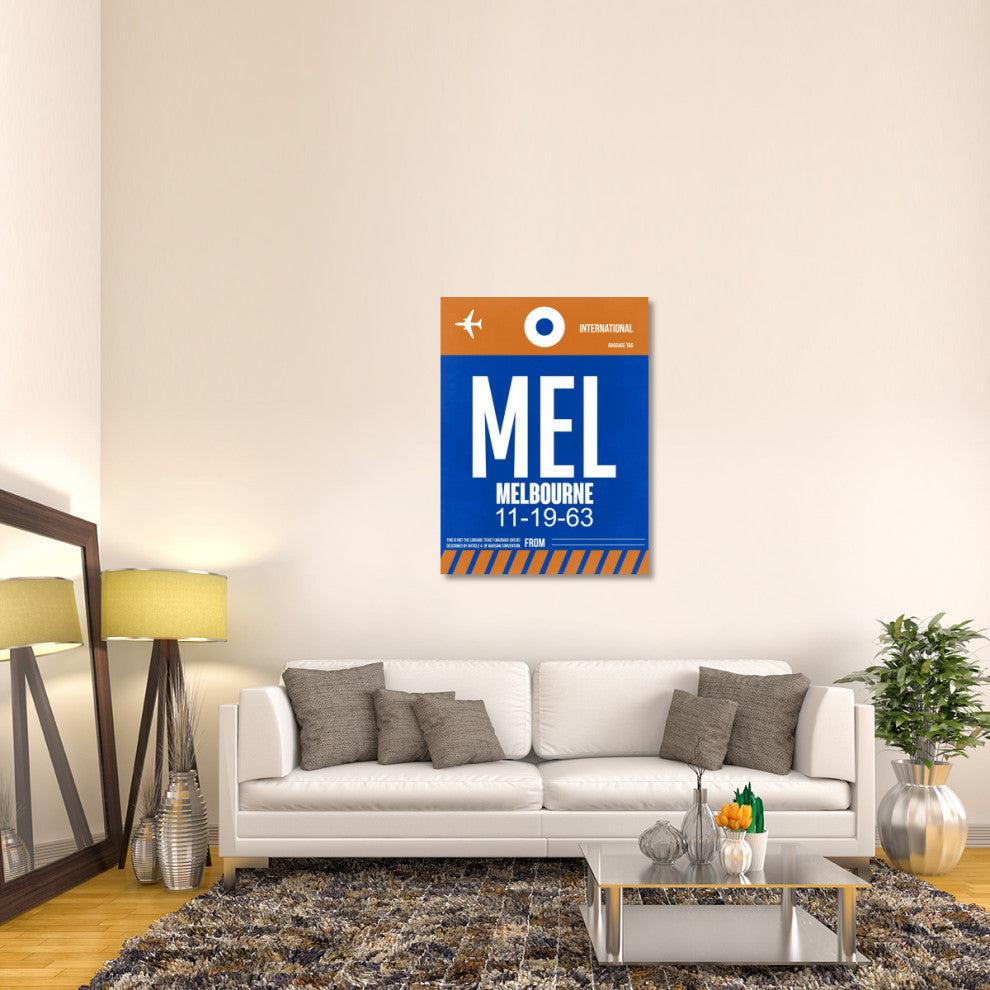 "MEL Melbourne Luggage Tag 2" Fine Art Print