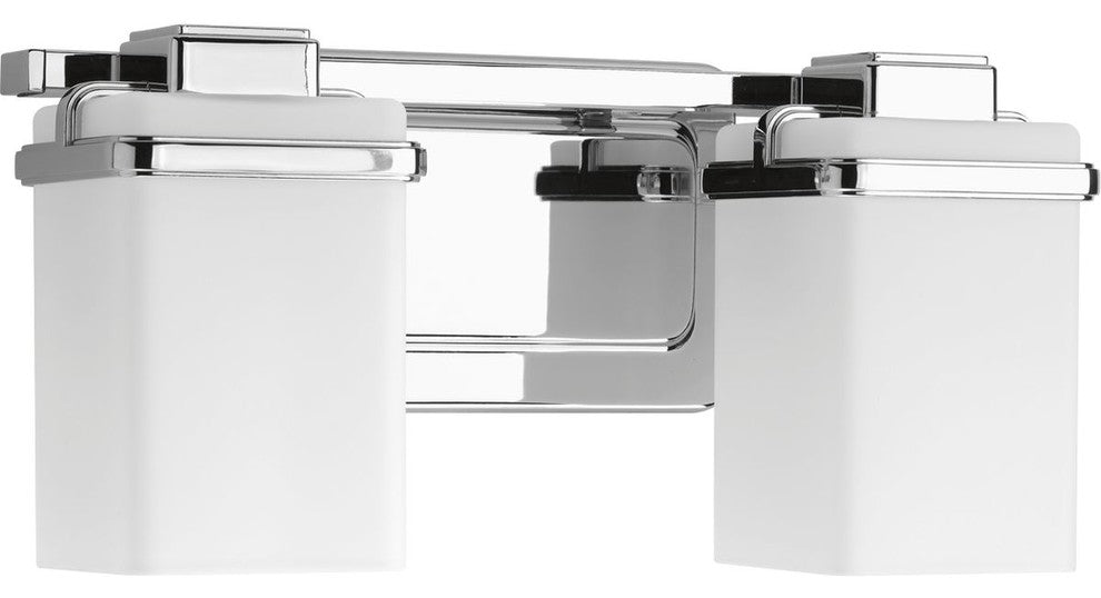 Progress Lighting P2194-09 Metric 2-Light Bath, Polished Chrome