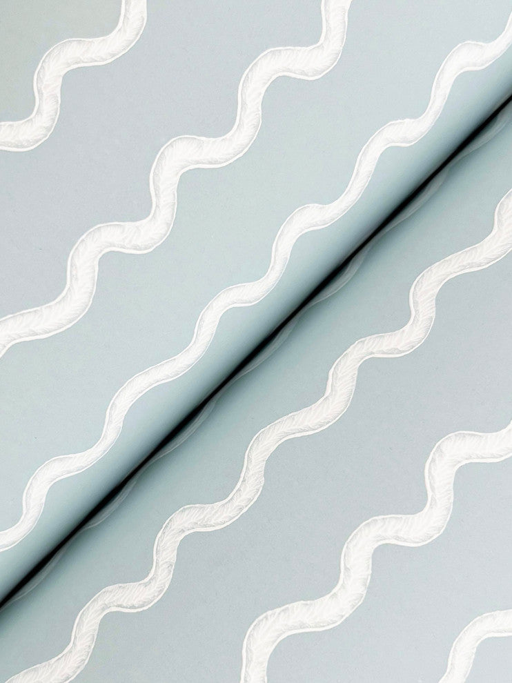 Rickrack Light Blue Wallpaper