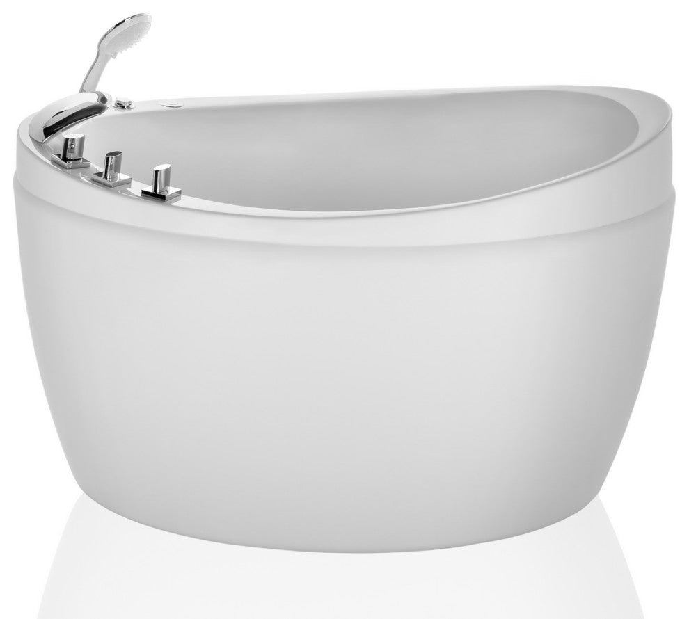 48" Luxury Freestanding Whirlpool Jacuzzi Massage Bathtub