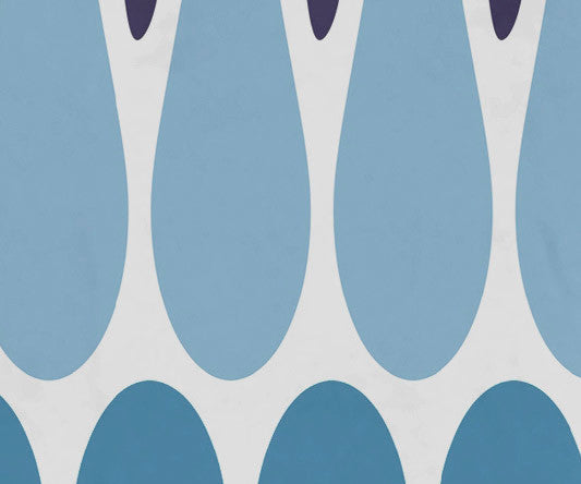 30x60" Multi Colored Prints, Geometric Print Beach Towel, Navy Blue