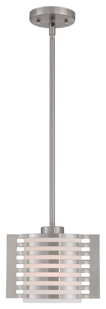 Livex Lighting Hilliard Light Mini Pendant, Brushed Nickel