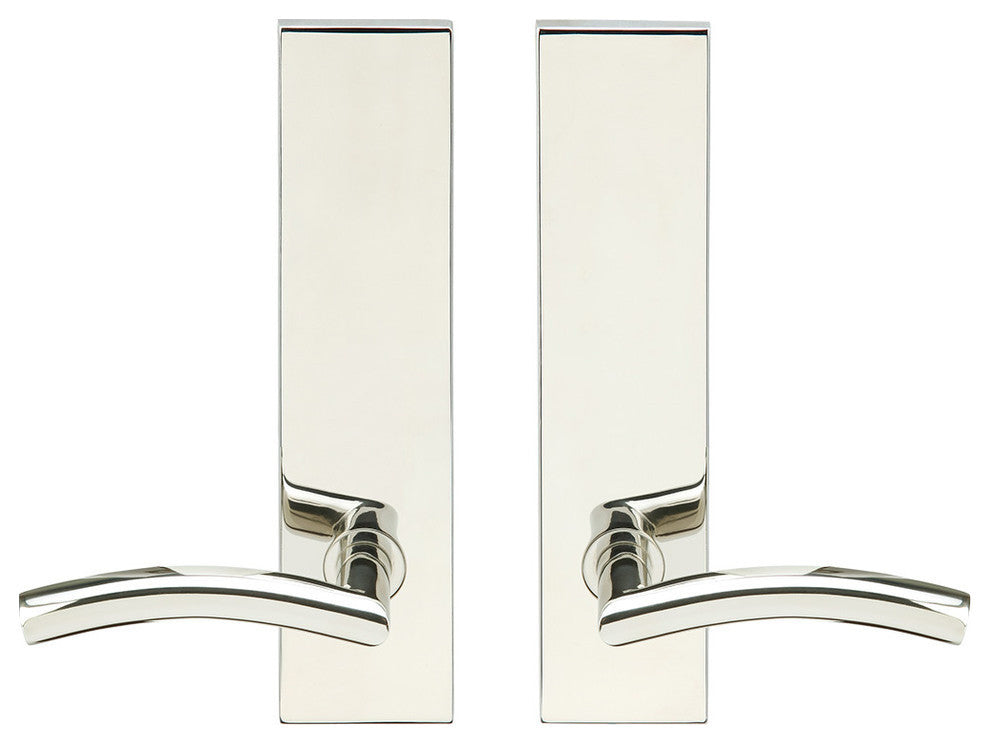 Brussels Lever, Tubular Privacy, Polished Stainless Steel, 2-3/8" Backset