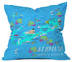 Joy Laforme Bermuda Map Outdoor Throw Pillow