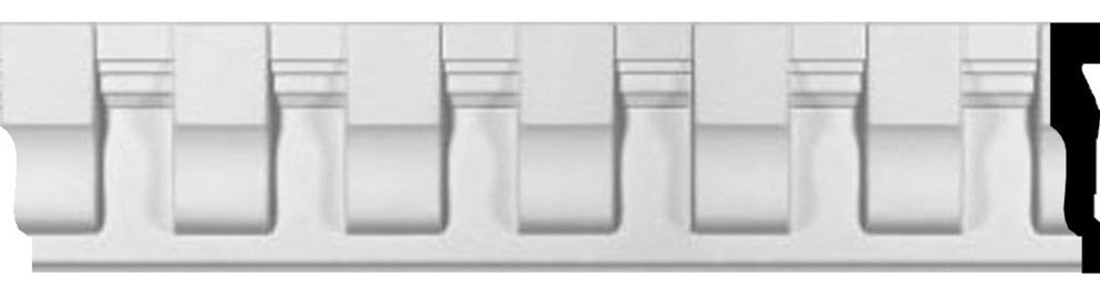 5 5/8"H x 1 1/4"P x 96"L Chesterfield Dentil Block Chair Rail