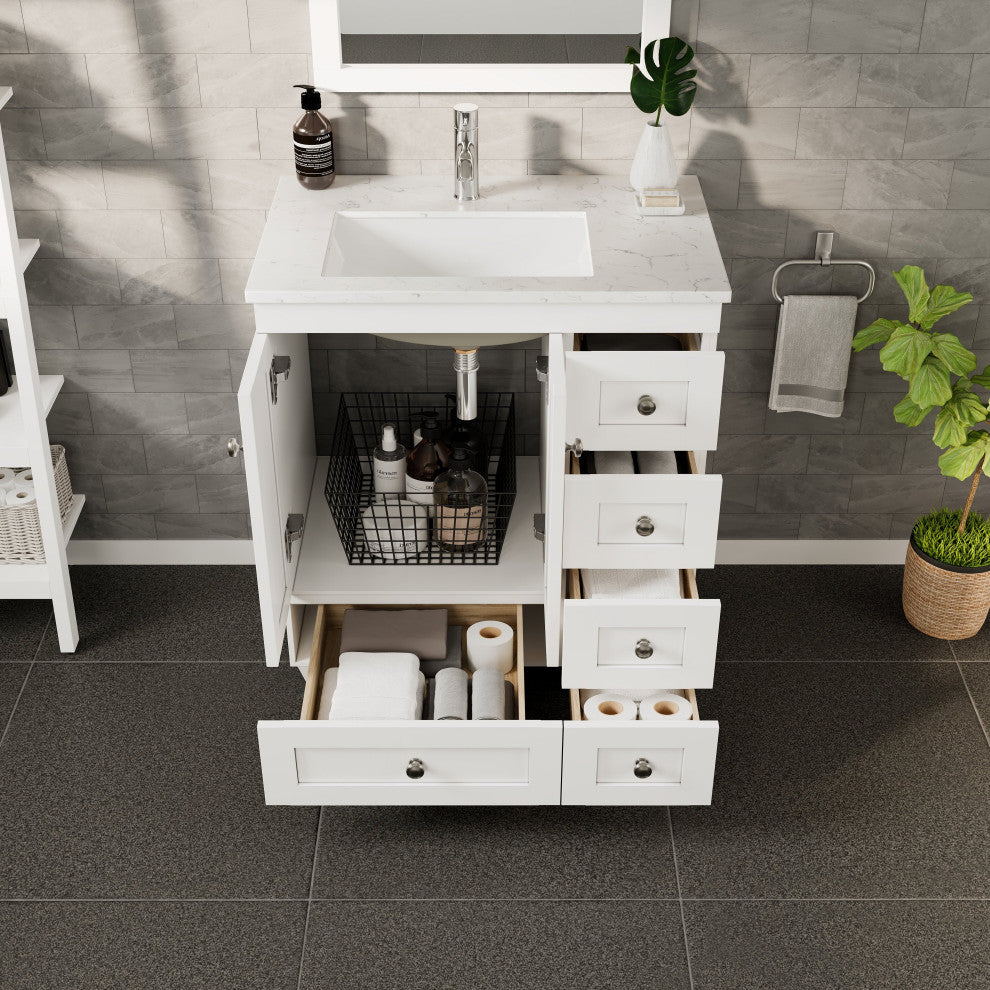 Eviva Happy 28" White, Quartz Top