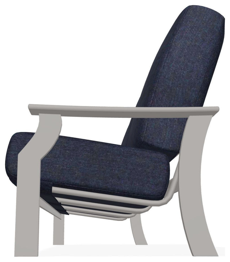 St. Catherine Deep Seat 3-Seat Outdoor Sofa, Indigo/Warm Gray