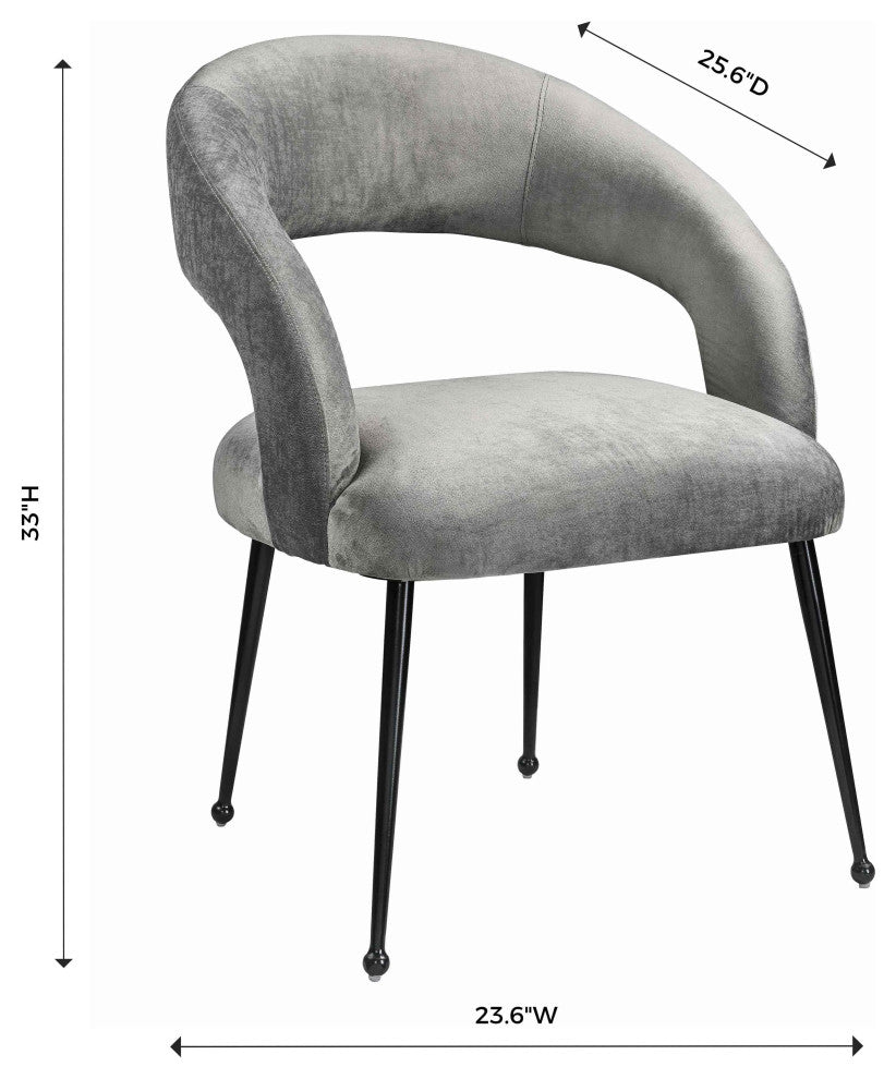 Rocco Slub Grey Dining Chair