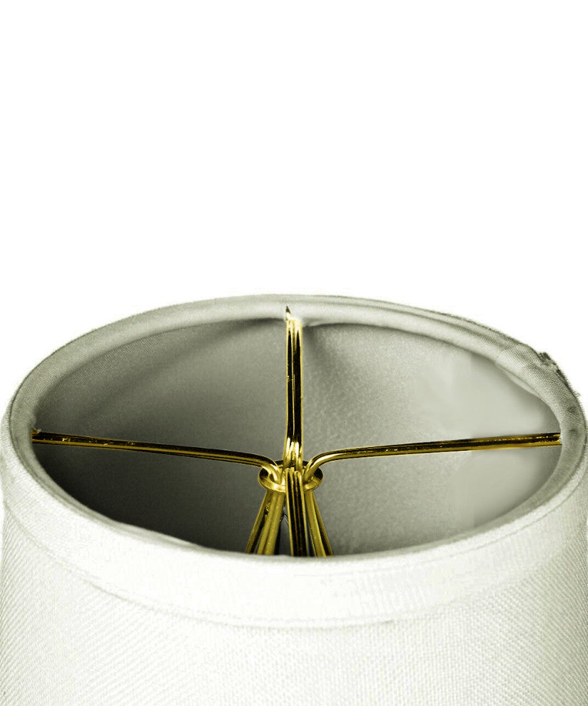 5"x6"x5" Parchment GoldLined Drum Lampshade, Light Oatmeal