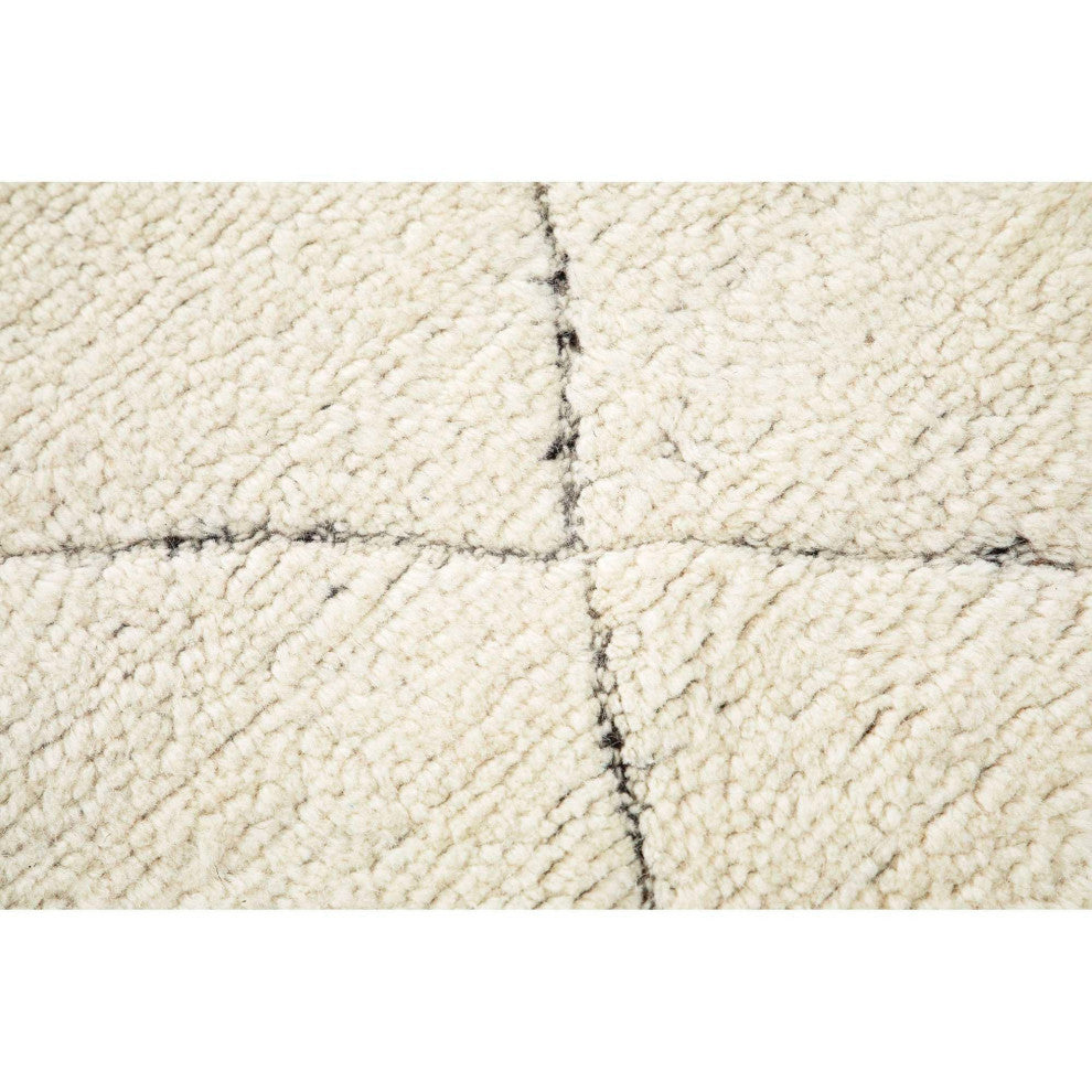 Adab Carved Lines Area Rug, Black, 6'x9'