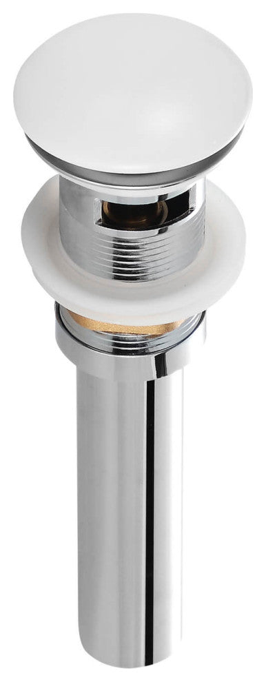 Fine Fixtures Pop-Up Bathroom Sink Drain With Overflow, White