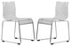 LeisureMod Lima Lucite Acrylic Dining Side Chairs, Set of 2, Clear