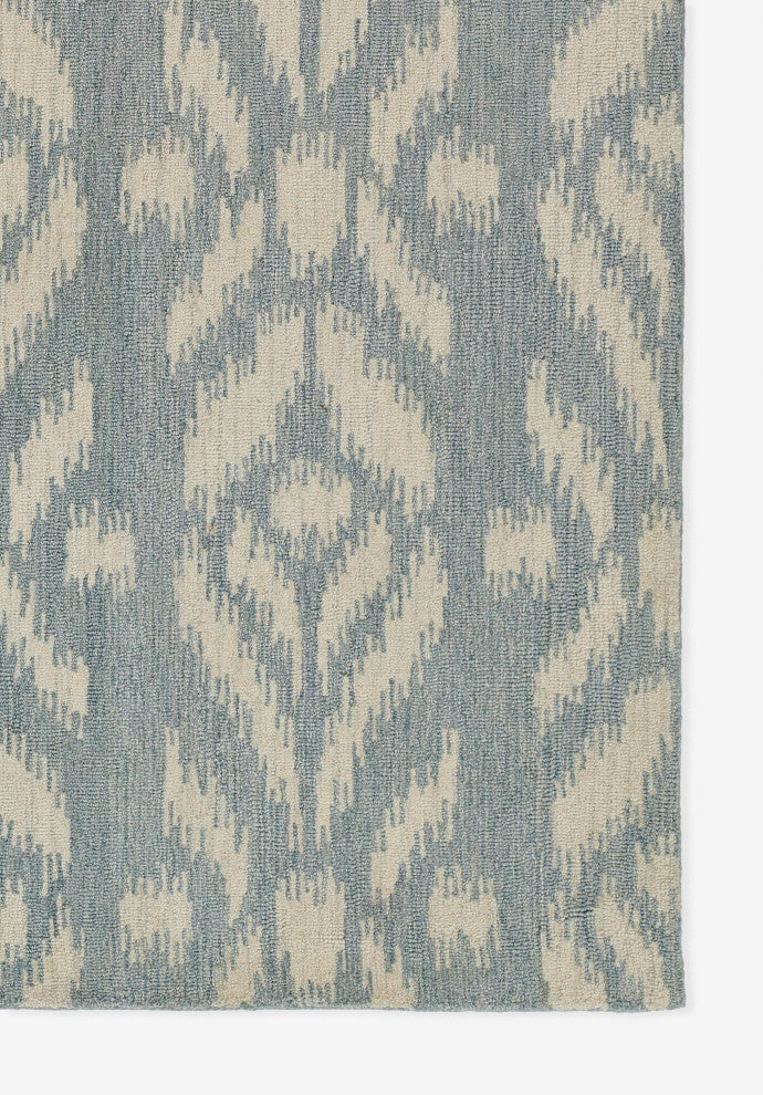 Momeni Leiden Hand Tufted Wool Light Blue Area Rug 8' X 10'