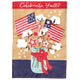 Flag Patriotic Cotton Jar 13x18