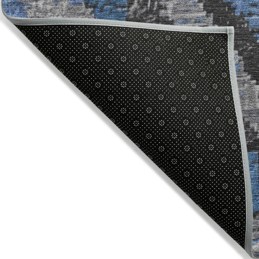 Machine Washable Indoor/Outdoor Chantille ACN1890 Blue 9' x 12' Rug
