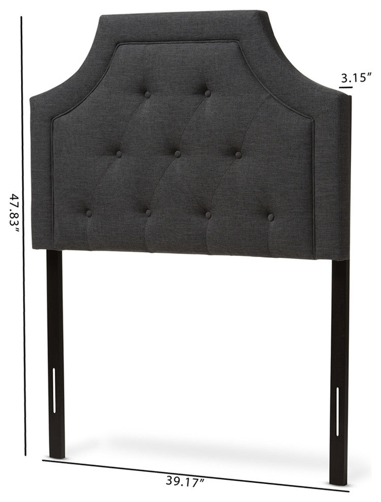 Mars Modern Dark Gray Fabric Twin Size Headboard