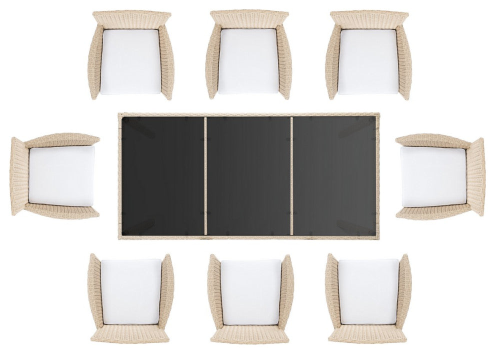 Safavieh Hailee Dining Set, Beige / White