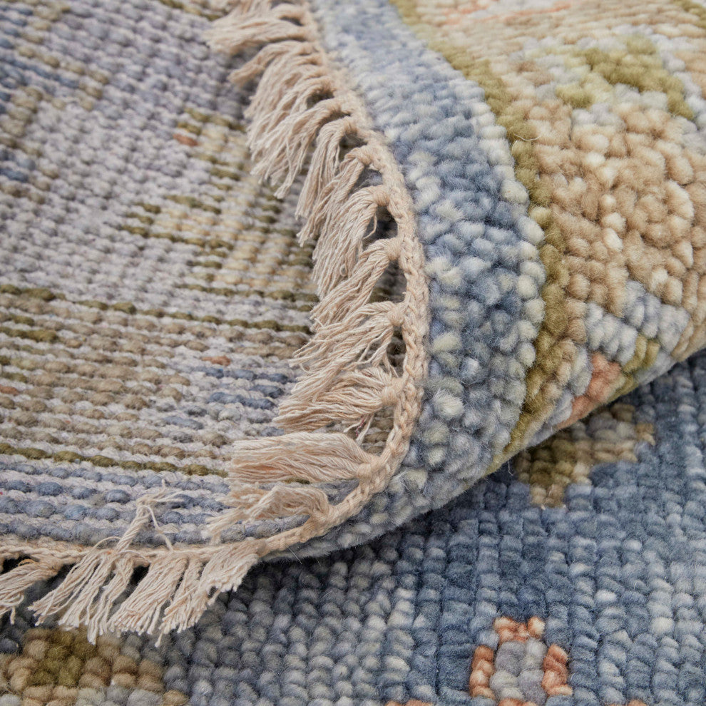 Foxboro R69CI Transitional/Bohemian & Craftsman Accent Rug, Blue, 3'x5'
