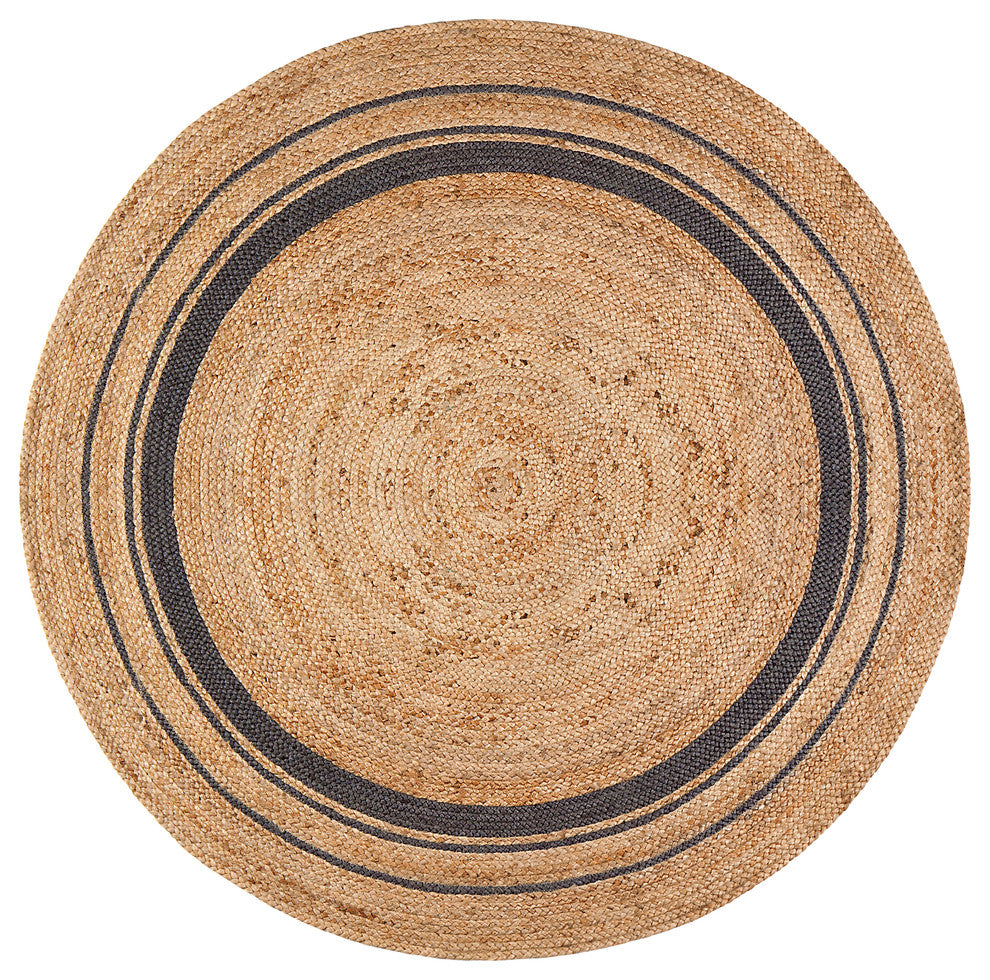 Kerala Mist Round Jute Rug, 8'
