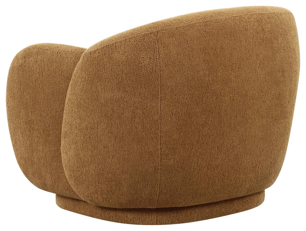Misty Brown Boucle Accent Chair Brown