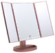Touch Trifold XL Dimmable LED Makeup Mirror, Rose Gold