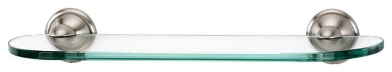 Alno 18" Glass Shelf with Brackets in Satin Nickel