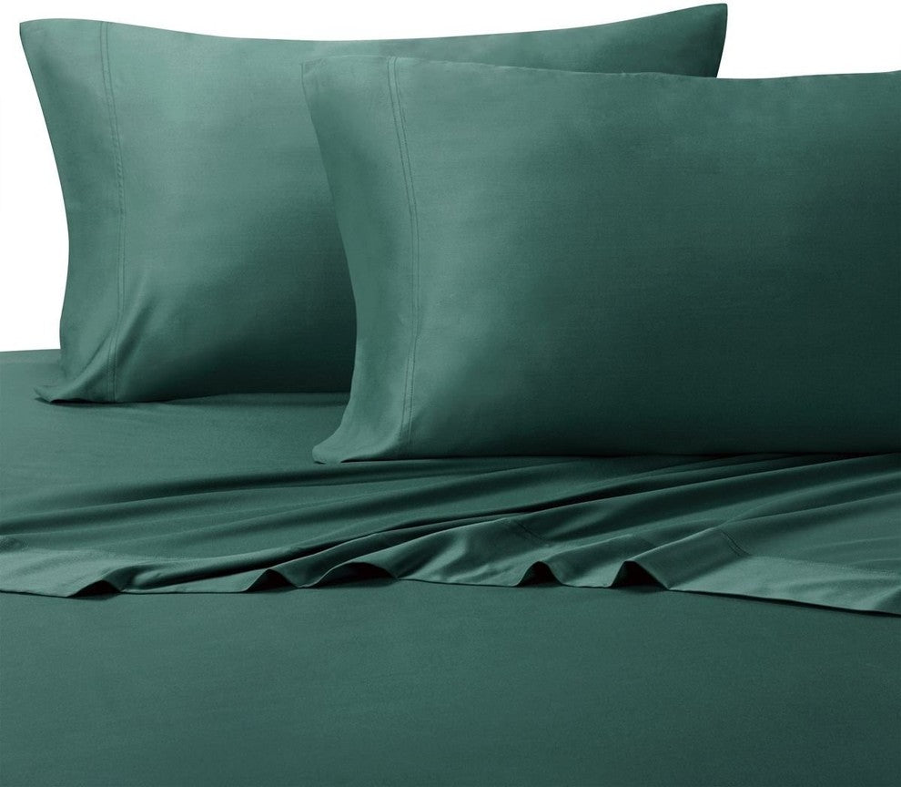 300 TC Silky 100% Bamboo Viscose Sheet Set, Teal, King