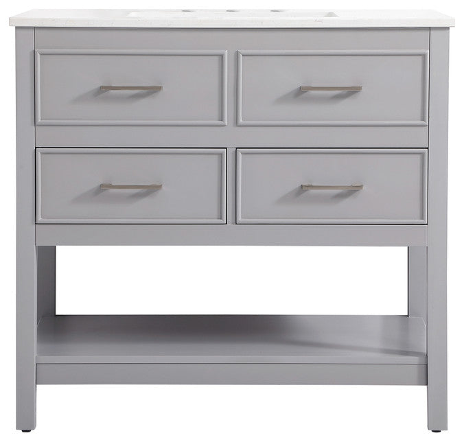 Home Living 36" Single Bathroom Vanity, Gray