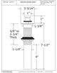 Lift & Turn Lavatory Drain Without Overflow Holes - Exposed In Polished Nickel