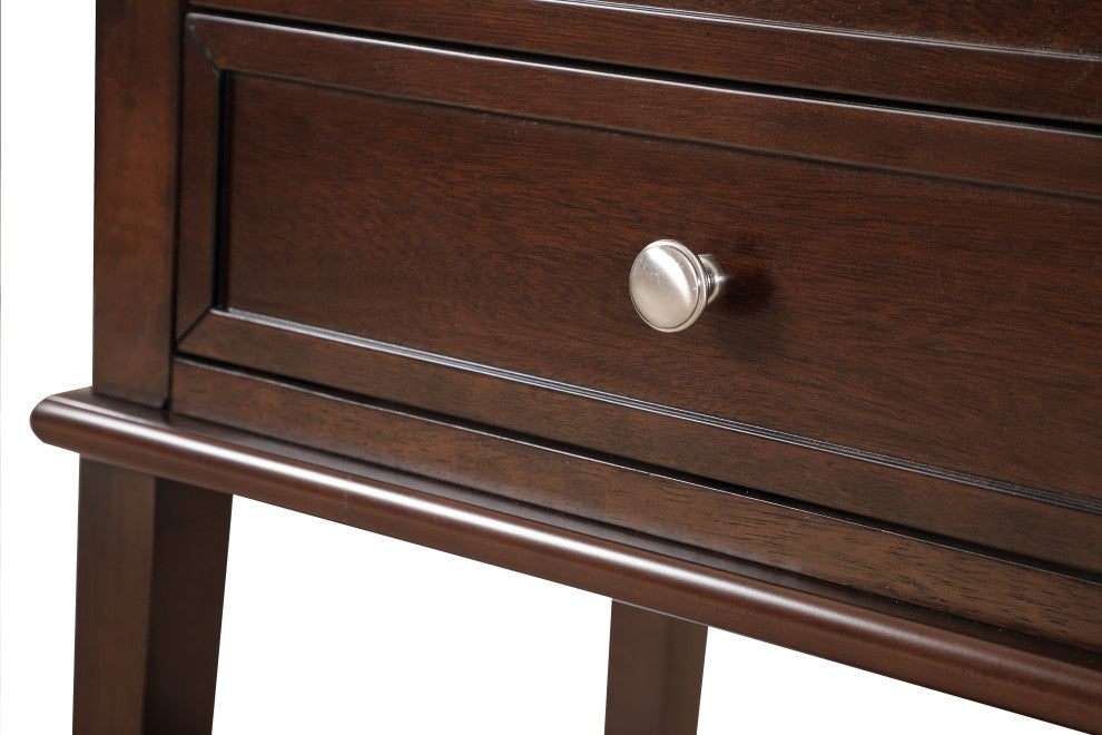 Glory Furniture Newton 2 Drawer Nightstand in Cappuccino