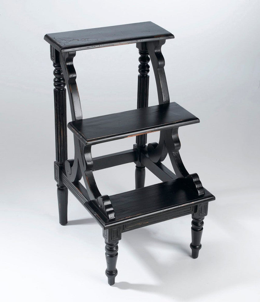 Library 3 Step Wood Step Stool