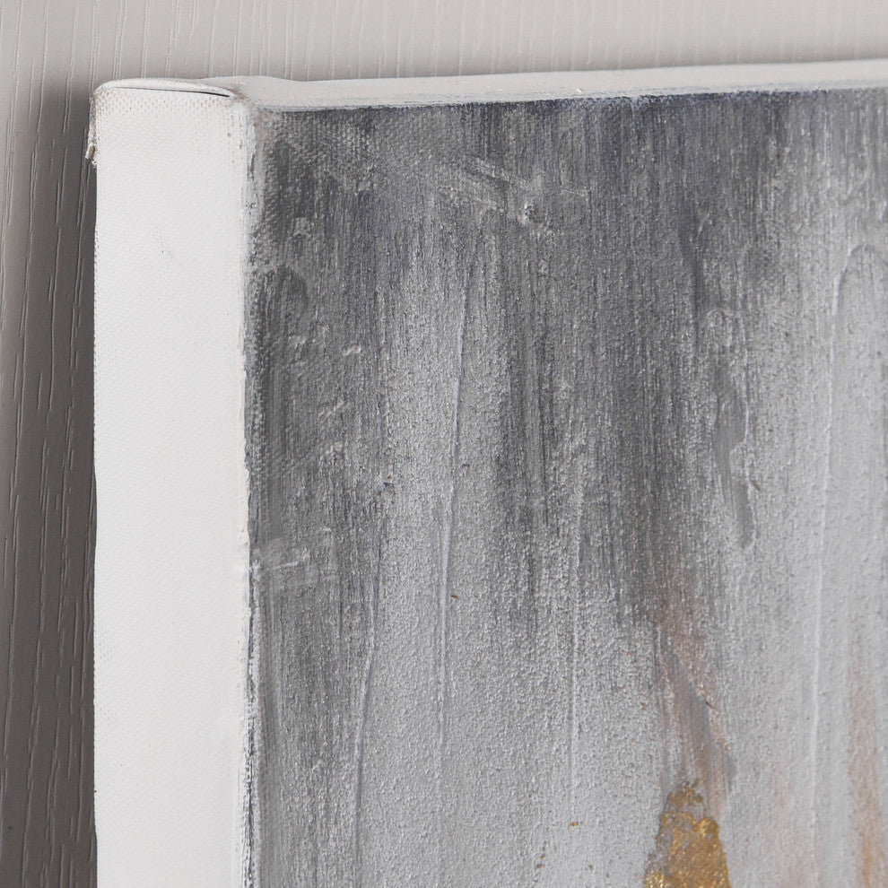 Gold Abstract Textured Metallic Hand Painted Wall Art by Martin Edwards