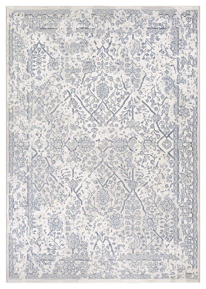 Couristan Marina Lillian Area Rug, Oyster-Slate Blue, 9'2"x12'9"