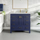 Eviva Hampton 36" Blue Vanity With White Quartz Top