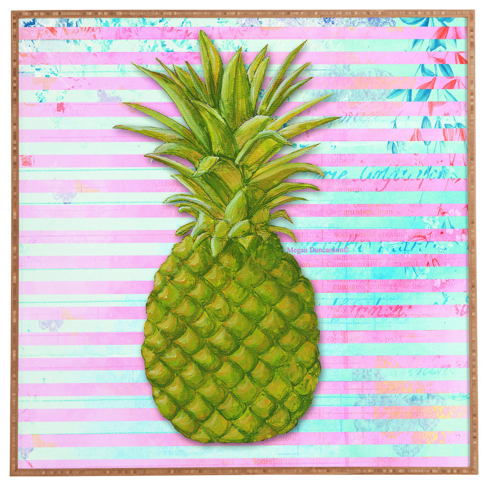Deny Designs Madart Inc Striped Pineapple Framed Wall Art