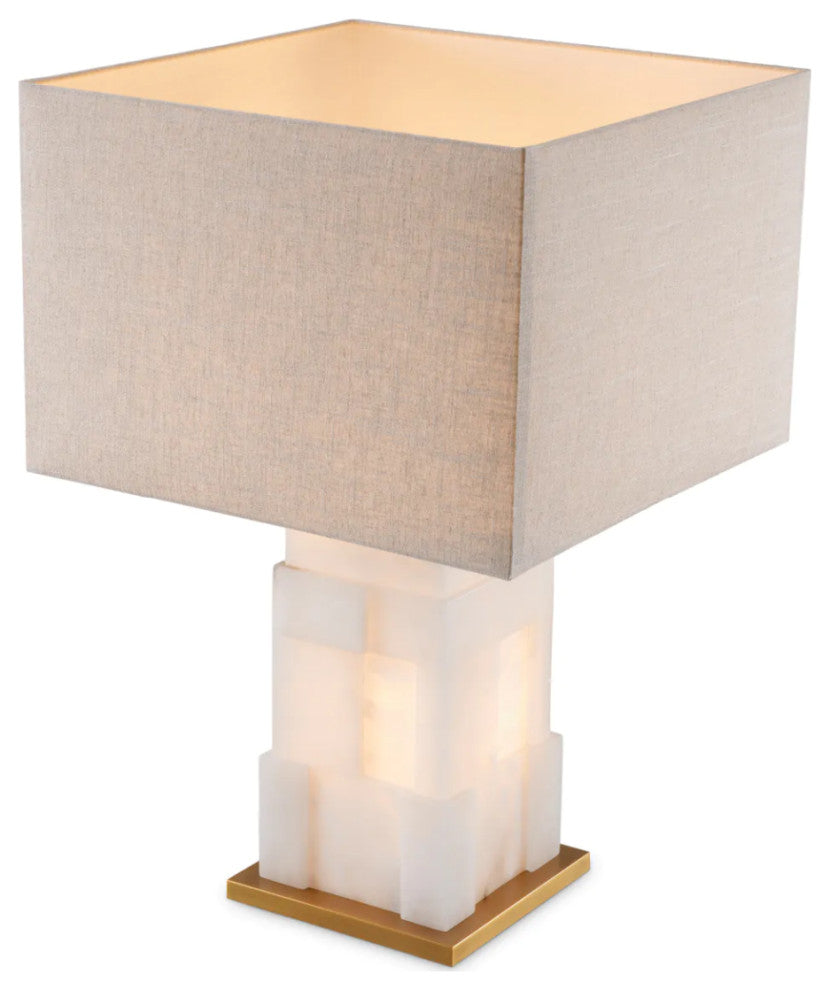 Alabaster Base Table Lamp, Eichholtz Fabiano