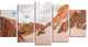 "Fantastic Panorama of White Canyon" Wall Art Landscape, 5 Panels, 60"x32"