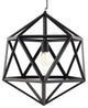 Modern Urban Contemporary Large Metal Chandelier Light, Black Steel